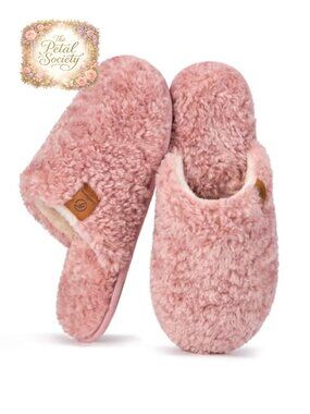 Fuzzy Memory Foam Slippers Cozy Warm Indoor House Shoes